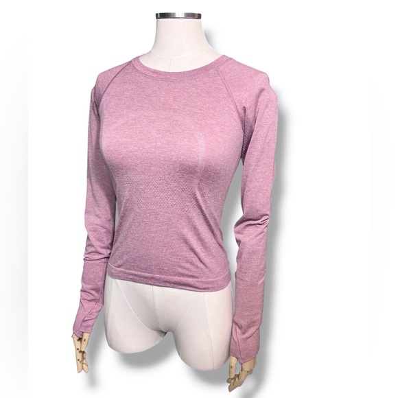 LULULEMON Pink Swiftly Tech Long Sleeve Shirt Size 2 - Picture 2 of 12